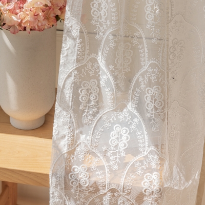 ISADORA Velo, Tessuto Ricamato, Arabeschi Floreali Ricamati