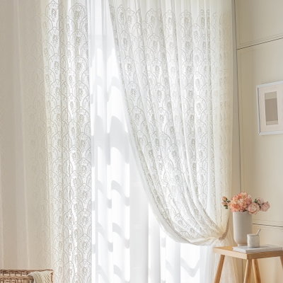 ISADORA Velo, Tessuto Ricamato, Arabeschi Floreali Ricamati