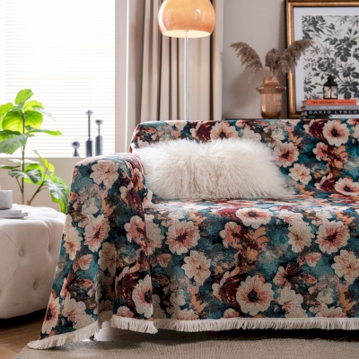 Jeté de Canapé Grande Taille en Tissu Jacquard de Kapok