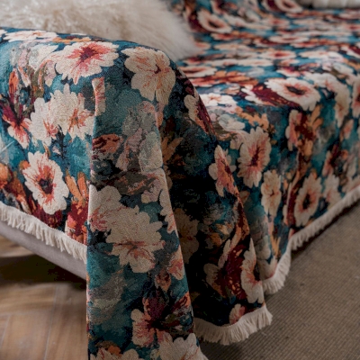 Jeté de Canapé Grande Taille en Tissu Jacquard de Kapok