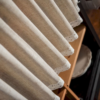 Beige linen texture Short Curtains, Small Window Curtains, Short Window Curtains, Half Window Curtain, Cafe Curtains, Kitchen Curtains