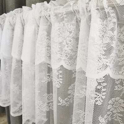 Country Style White Lace Short Curtains, Small Window Curtains, Short Window Curtains, Half Window Curtain, Cafe Curtains, Kitchen Curtains