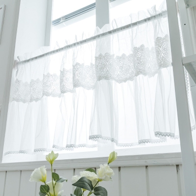 White Lace Mesh Short Curtains, Small Window Curtains, Short Window Curtains, Half Window Curtain, Cafe Curtains, Kitchen Curtains
