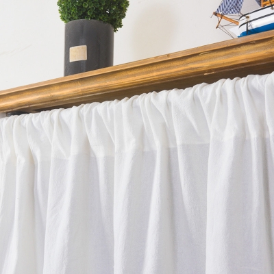 White Cotton Short Curtains with Lace Trim, Small Window Curtains, Short Window Curtains, Half Window Curtain, Cafe Curtains, Kitchen Curtains