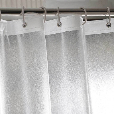 6752L-180x230cm-70x90in -Rideau de douche rouge zèbre imprimé