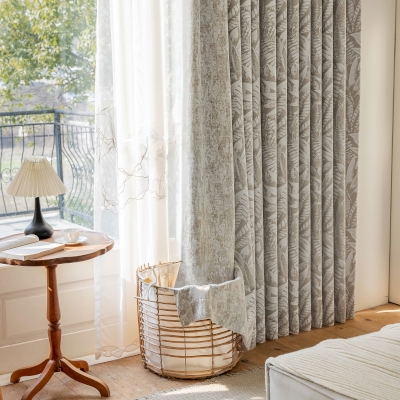 Rideau KRISTEN GARDEN, Tissu Jacquard de Luxe, 4 styles disponibles