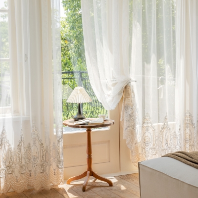 Custom Sheer Curtains LINDER, Court Embroidery, Baroque Style