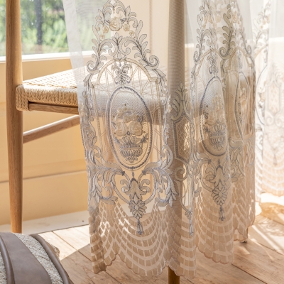 Custom Sheer Curtains LINDER, Court Embroidery, Baroque Style