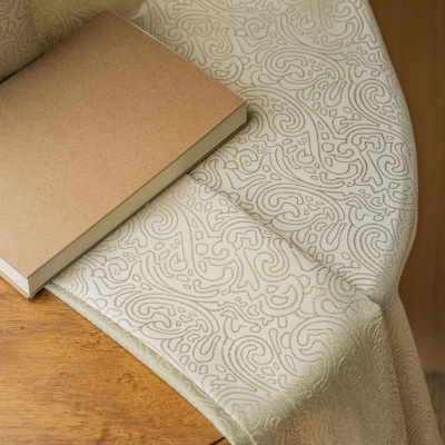 Custom Modern Curtains, Jacquard Fabric, Curved Pattern
