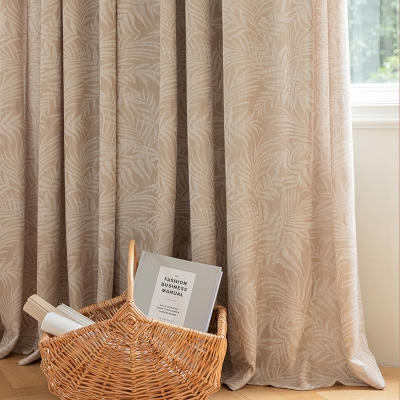 Custom Curtains, Yarn-Dyed Fabric, Fern Pattern
