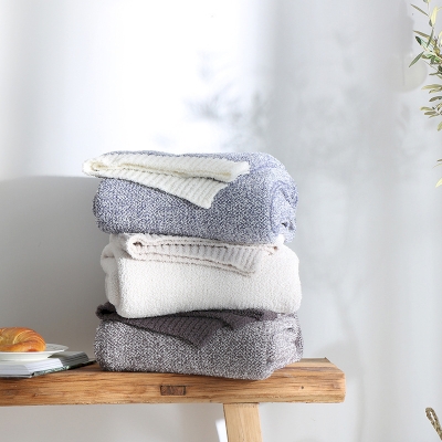 Solid Color Soft Knit Blanket, Throw Blanket for Couch, Soft Couch Throw