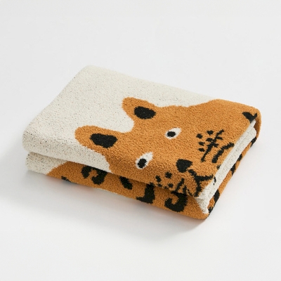 Plaid avec Motif Léopard Cartoon, Plaid Canapé, Plaid Chaud