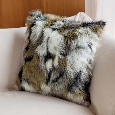 Luxury Imitation Fur Throw, Faux Fur Throw Pillow, Decorative Cushion, Throw Pillow Cover