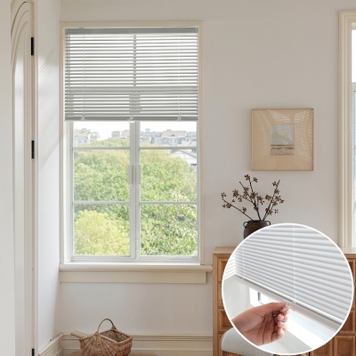 1" Classic Cordless Mini Blinds, Aluminum Blinds