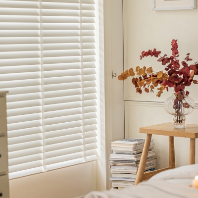 1 3/8 Inch Wood Blinds, White Wooden Blinds, Made to Measure, Real Wood