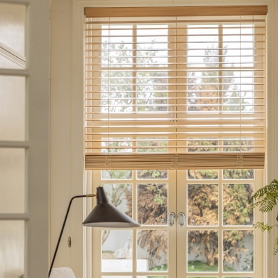 1 3/8 Inch Wood Blinds, Brown Wooden Blinds, Made to Measure, Real Wood