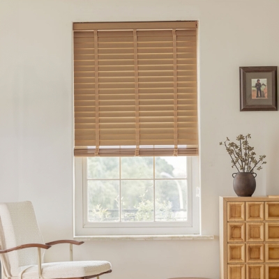 1 3/8 Inch Wood Blinds, 2 Inch Deluxe Wood Blinds, Brown Wooden Blinds, Real Wood