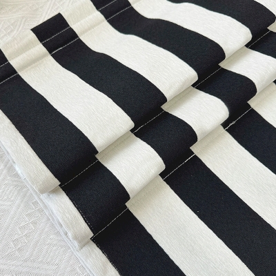 Custom Roman Shades, Black and White Stripes, Chenille Fabric, Bedroom Shades