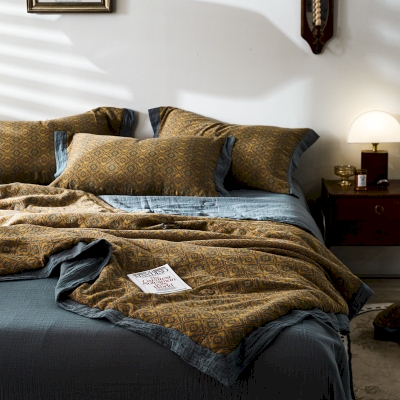 Vintage Cotton Gauze Soft Bedding Set, Twin Bedding, Duvet Covers