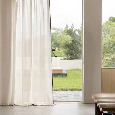 CAMILIA Sheer Curtains, Linen Effect Sheer Curtains, Custom-Made Sheer Curtains