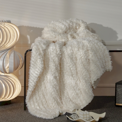 Afni Throw Blanket, Plush Faux Fur, 51