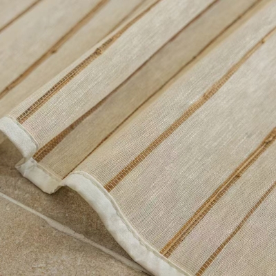 Store sur mesure en Lin et Jute, Naturel et Écologique, Texture Tissée