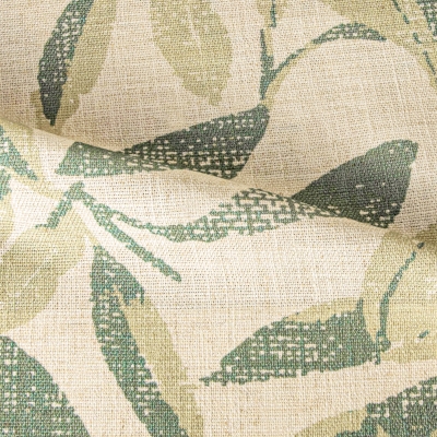 Rideau Samara, Feuillage Vert Naturel, Filtration de Lumière et Élégance