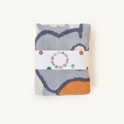 Plaid Dumbo, Métis Chenille Jacquard Tricoté, Motif Éléphant Adorable
