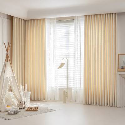 Tenda per bambini Dragée, tessuto di lino e cotone con effetto jacquard, tela granulosa multicolore