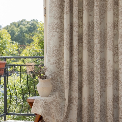 Tenda termica Kiato, trama spessa di lana, motivo albero ricamato