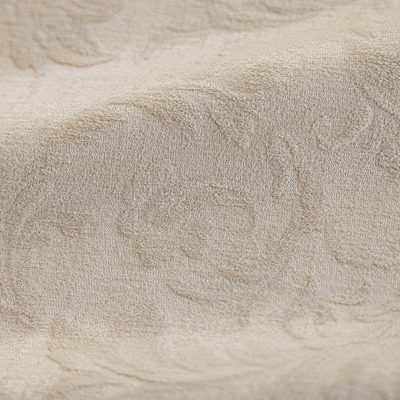 Rideau Sur Mesure Vermeil, Tissu Chenille Jacquard Damassé à Motif Feuilles d’Acanthes et Arabesques, Occultation Élevée