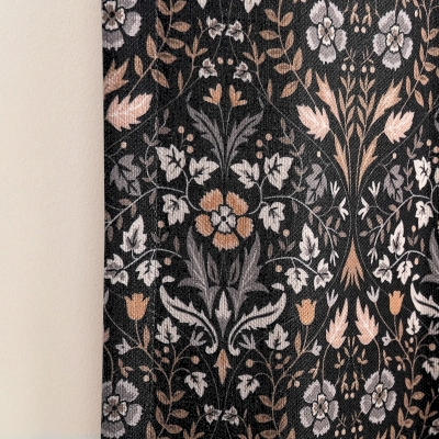 Rideau Sur Mesure Archibald, Tactile Effet Coton-Lin, Motif Végétal Inspiré de William Morris