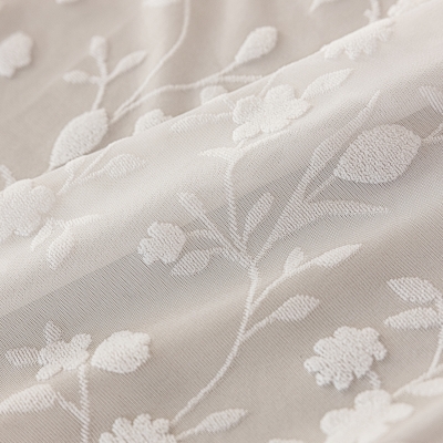 Custom Sheer Curtains, Jacquard Floral Branch Pattern, CEIBA Sheer Curtains