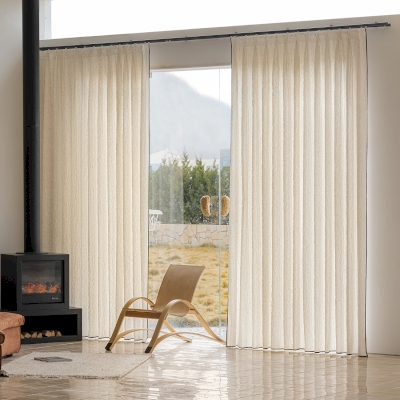 ORÉLIA Sheer Curtain, Crinkled Effect Fabric, Custom-Made Sheer Curtain