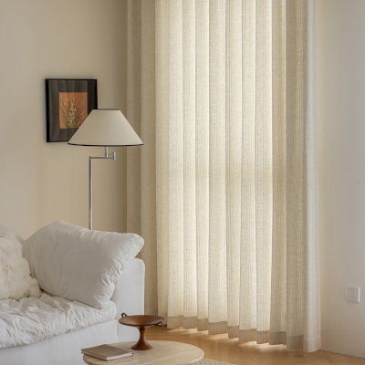 Rideau Tamisant RIVAGE, Texture à Rayures Tissées, Effet Lin Naturel, Confection Sur Mesure