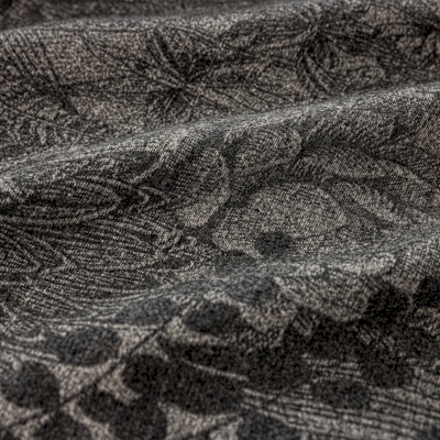 Custom Wool-Blend Curtains, Jungle Botanical Jacquard Pattern – ELVIRA Curtains