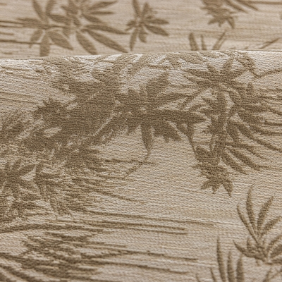 Rideau Sur Mesure SONGÉA, Tissu Jacquard Texturé, Motif Végétal d’Esprit Oriental Inspiré du Pin, du Bambou et du Prunier