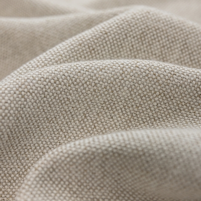 Tenda su misura RILVA, tessuto misto cotone e lino, effetto trama in lino naturale