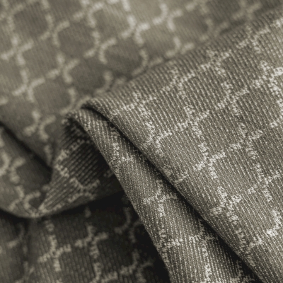 Rideau Sur Mesure DORLÉA, Tissu Jacquard Texturé, Motif Losange Tissé à Croisillons