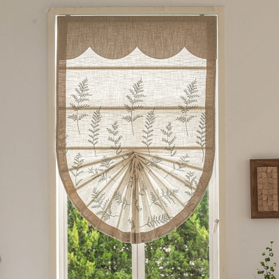 Store Bateau Sur Mesure FOUGERA, Tissu Aspect Lin, Broderies de Fougères