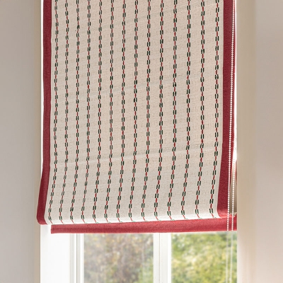 Store Bateau Sur Mesure RAVEL, Tissu Texturé, Rayures Brodées Bicolores