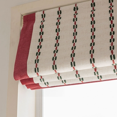 Store Bateau Sur Mesure RAVEL, Tissu Texturé, Rayures Brodées Bicolores