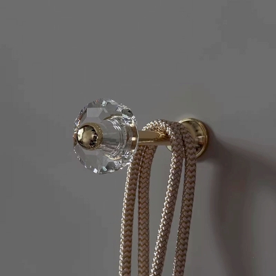 Accroche Murale de Rideau, Embout Facetté Effet Cristal, 2 Pièces