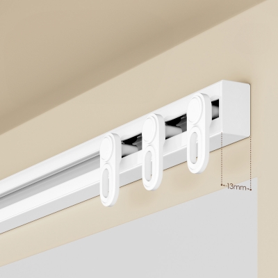 Rail à Rideaux Latéral en Aluminium Silencieux, Installation Perçage ou Sans Perçage