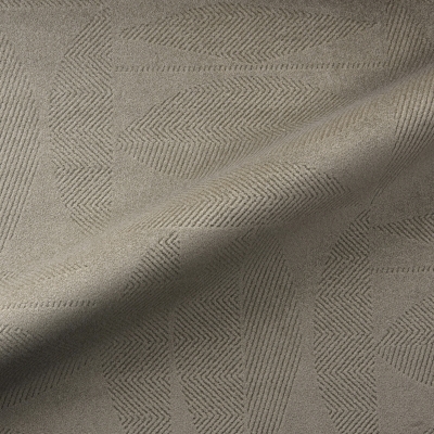 Custom Curtain LYSORIA, Jacquard Velvet Fabric with Faceted Triangle Pattern