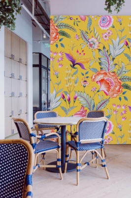 Stickers – Flora Fiesta (blanc), N°35 : P'apier Peint - Fleurs Vénitien 50mm