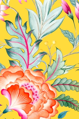 Stickers – Flora Fiesta (blanc), N°35 : P'apier Peint - Fleurs Vénitien 50mm