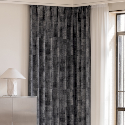 Rideau Sur Mesure NORVIA, Tissu Texturé Effet Laine, Motif Strié Nuancé Vertical