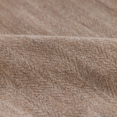 Custom Curtain CALIORA, Textured Linen Blend Look Fabric with Elegant Chevron Pattern