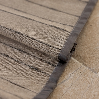 Store Bateau Sur Mesure LINIARA, Tissu Lin, Motif Rayures Horizontales Texturées